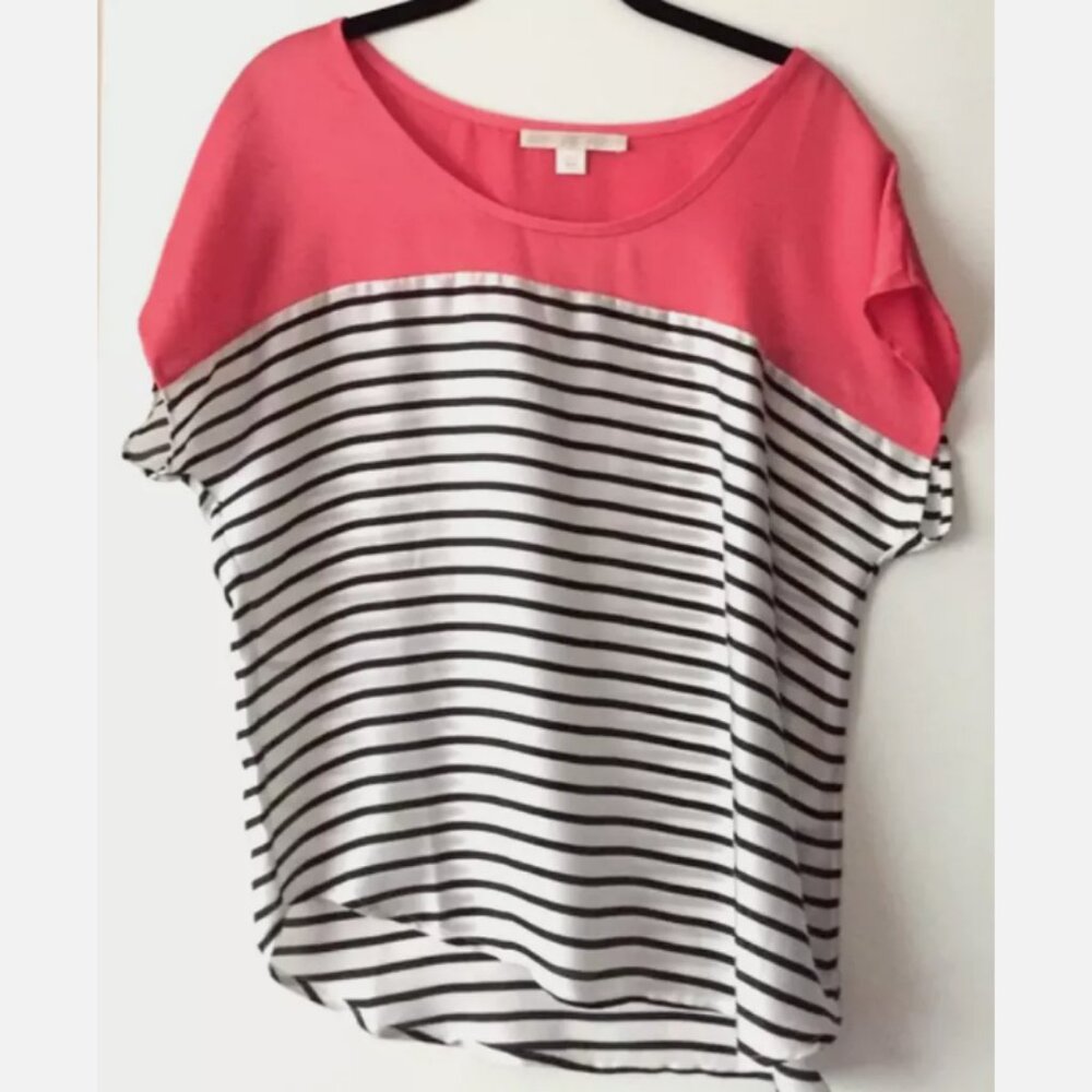 NWOT Boston Proper Luxe Striped Tee Sz.8
